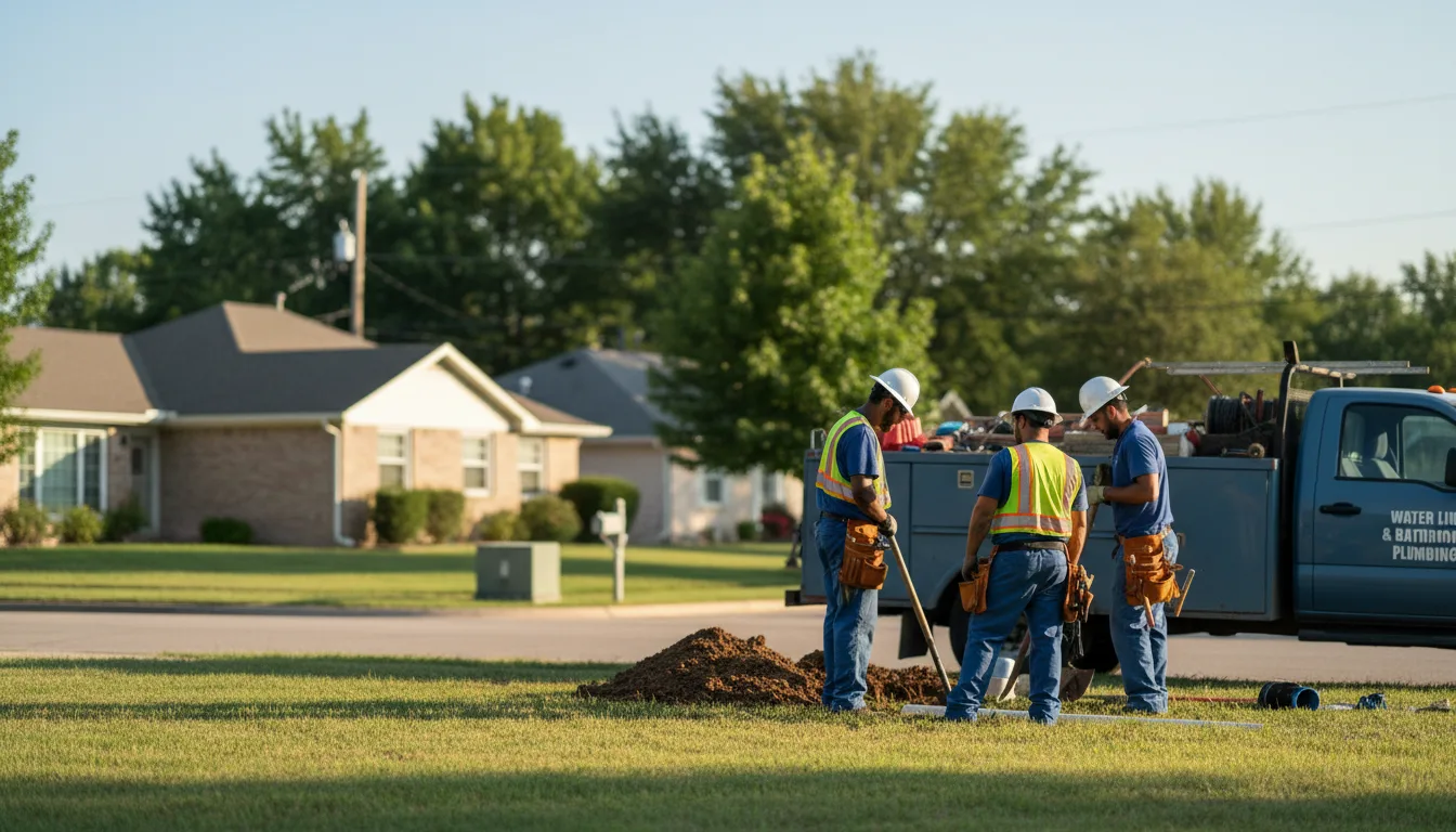 Residential water line and bathroom plumbing service in Pittsview, AL